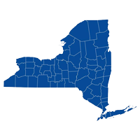 A map of New York State's Human remains audit in NY.