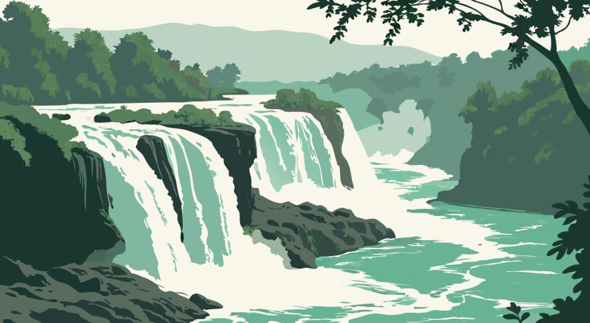 illustration of niagara falls